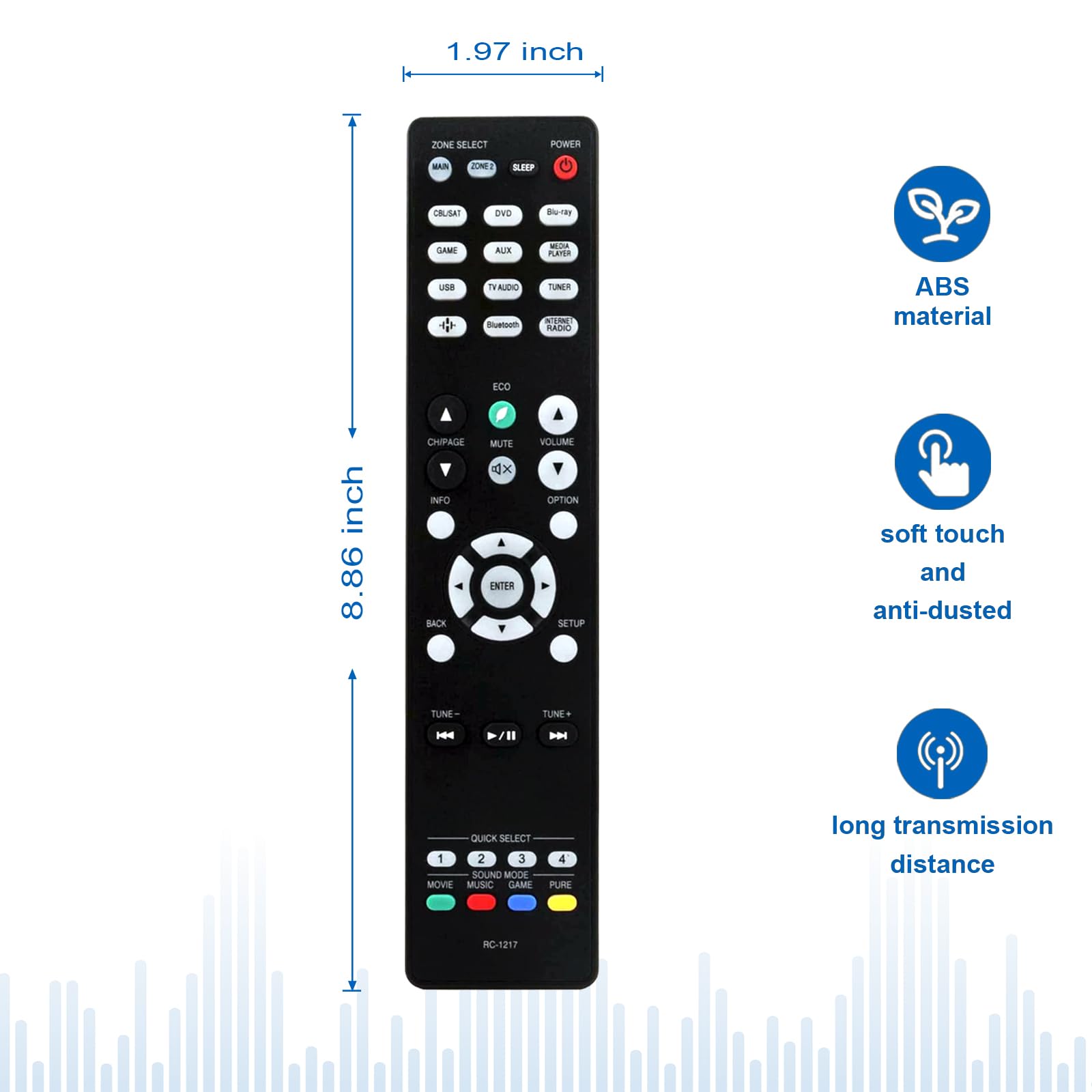 Amazon.co.jp: Beyution RC-1217 交換用リモコン Denon Network AV